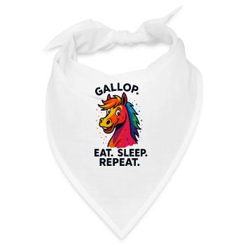 Farbe Party Galopp Pferd - Bandana - Weiß - Vorne