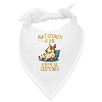 Nicht stören Sie den Bullterrier - Bandana - Weiß - Vorne