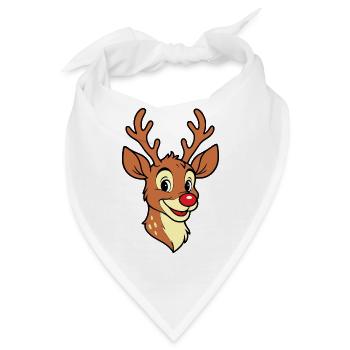 Papa Rentier Rudolph Weihnachten Merry Name - Bandana - Weiß - Vorne