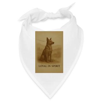 Loyal im Geiste Hund - Bandana - Weiß - Vorne