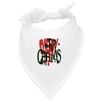 Merry Christmas – Futuristisches Xmas Design - Bandana - Weiß - Vorne