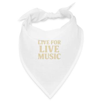Live für Live-Musik - Bandana - Weiß - Vorne