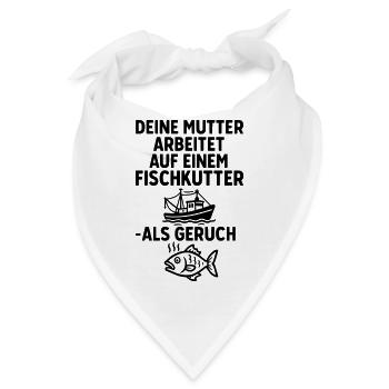 fischkutter deine mutter witze - Bandana - Weiß - Vorne