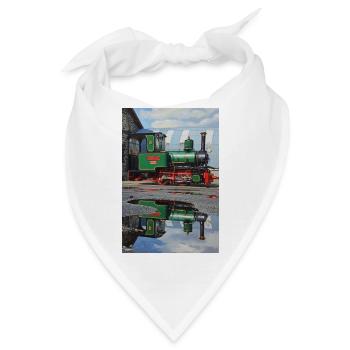 Reflexion der Dampflokomotive - Bandana - Weiß - Vorne