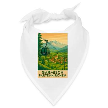 Garmisch Bergpanorama Gondel - Bandana - Weiß - Vorne