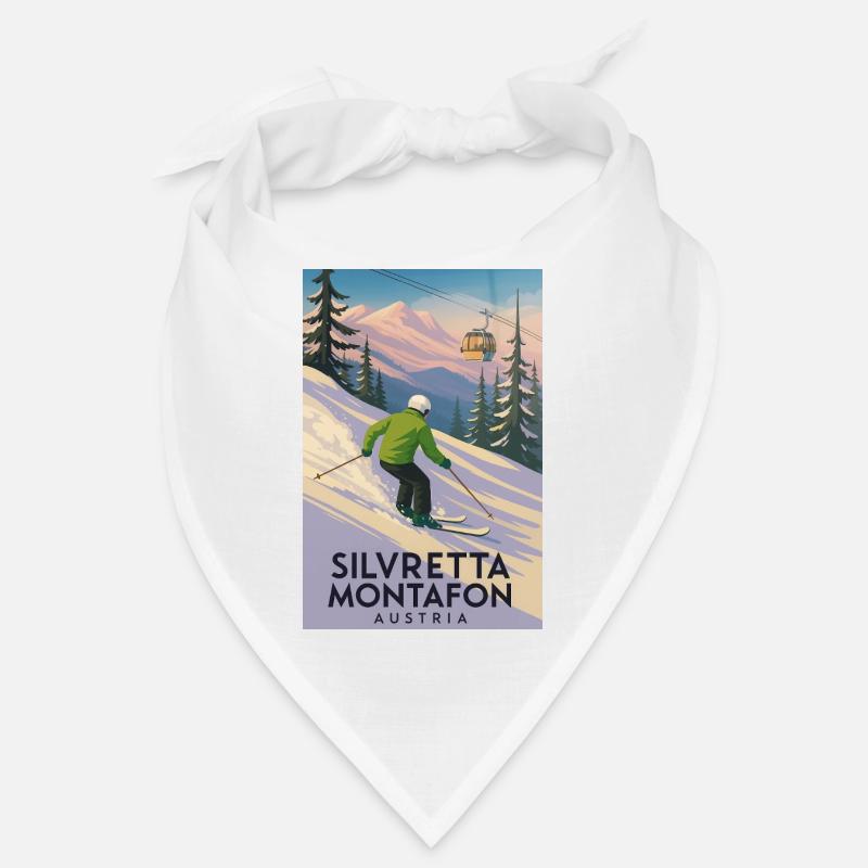 Silvretta Montafon Skier Poster Bandana