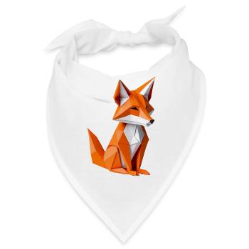 Polygon-Fuchs Illustration - Bandana - Weiß - Vorne
