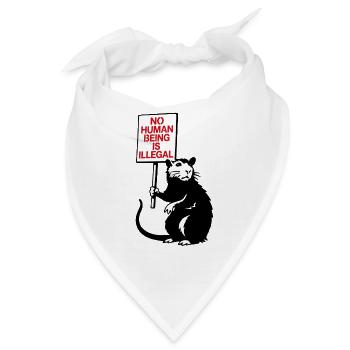 Tierischer Aktivismus Schild - Bandana - Weiß - Vorne