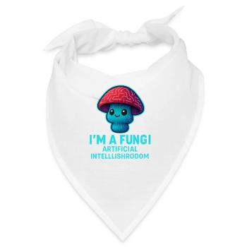 Künstliche Pilzfreundin Fungi AI - Bandana - Weiß - Vorne