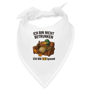 Ich bin nicht betrunken ENTspannt - Bandana - Weiß - Vorne