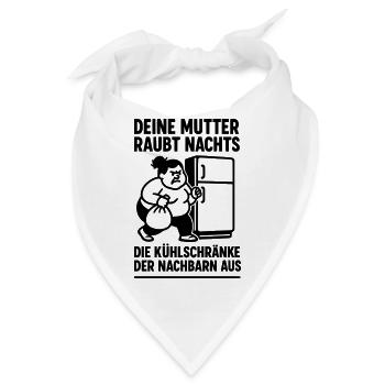 deine mutter witz kühschrank - Bandana - Weiß - Vorne