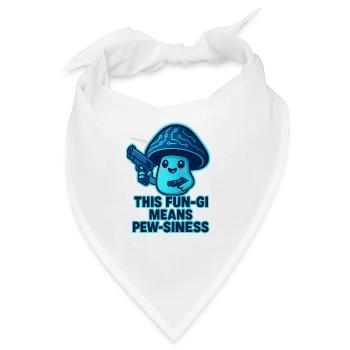 Fun-Gi Pew Pew Kawaii Pilz - Bandana - Weiß - Vorne