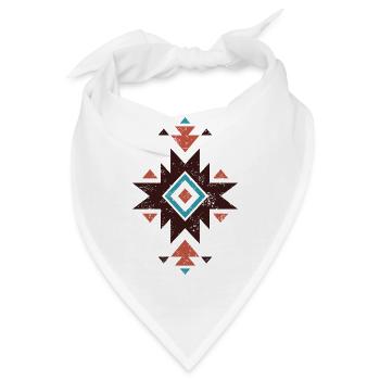 Boho-Diamant-Emblem - Bandana - Weiß - Vorne