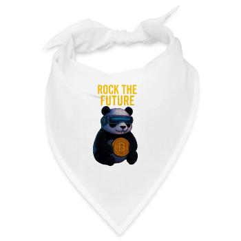 Rock the Future Panda Bitcoin - Bandana - Weiß - Vorne