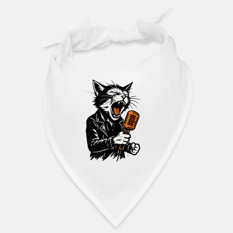 Cat rocker with microphone Bandana