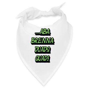 Neon-Grün Textblock Quad Duads - Bandana - Weiß - Vorne