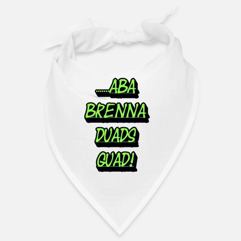 Duads quadruples à blocs de texte vert néon Bandana