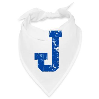 Retro Sport J Letter - Bandana - Weiß - Vorne