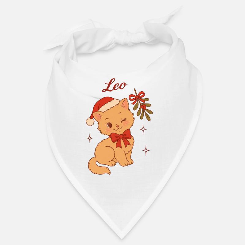 Leo, chaton de Noël Bandana