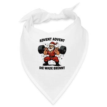 Advent Advent die Wade brennt Weihnachten Gym - Bandana - Weiß - Vorne