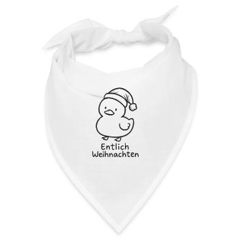 Endlich Weihnachten Ente Sketch - Bandana - Weiß - Vorne