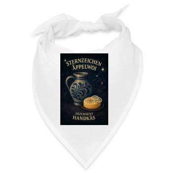 Sternzeichen Äppelwoi Aszendent Handkäs - Bandana - Weiß - Vorne