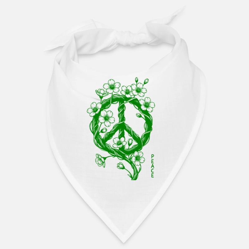 Blüten Peace Symbol Bandana
