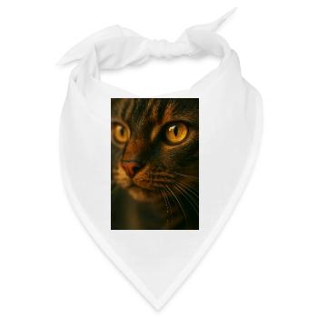 Katzenaugen schließen sich - Bandana - Weiß - Vorne