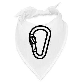 Karabiner Symbol Klettern - Bandana - Weiß - Vorne