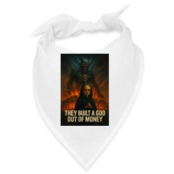 Gott aus Geld – Macht und Gier - Bandana - Weiß - Vorne