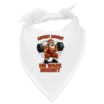 Advent Advent die Wade brennt - Bandana - Weiß - Vorne