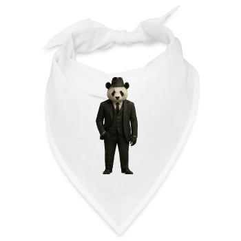Panda in eleganter Kostüm - Bandana - Weiß - Vorne