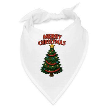 Merry Christmas Comicbaum - Bandana - Weiß - Vorne