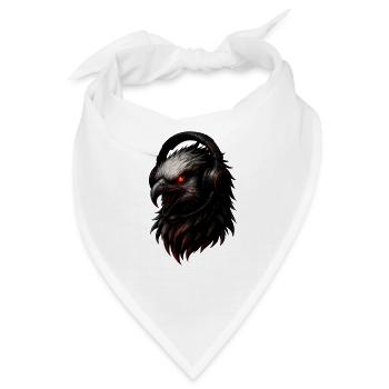 Adler mit Gaming Headset - Bandana - Weiß - Vorne
