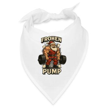 Frohen Pump Weihnachtsmann Outfit - Bandana - Weiß - Vorne