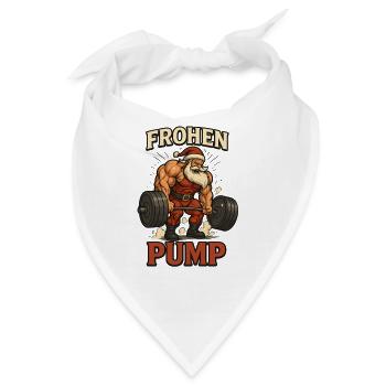 Frohen Pump Gym Weihnachtsmann - Bandana - Weiß - Vorne