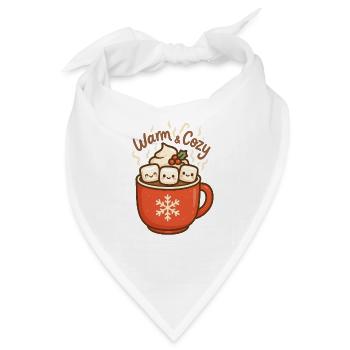 Warmes Kakao mit Marshmallows - Bandana - Weiß - Vorne