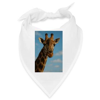 Giraffengesicht vor blauem Himmel - Bandana - Weiß - Vorne