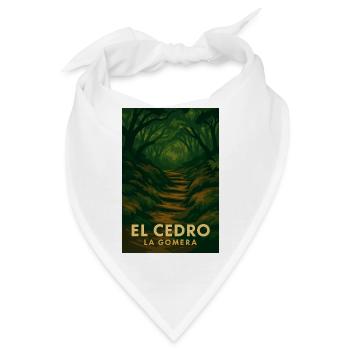 El Cedro – Mystischer Waldpfad - Bandana - Weiß - Vorne