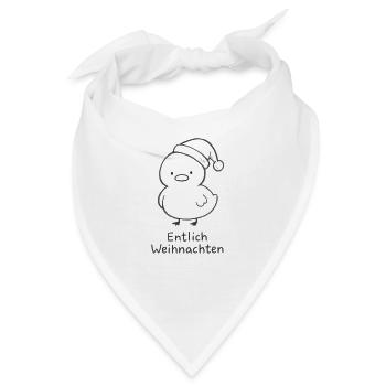 Entlich Weihnachten Küken Ente - Bandana - Weiß - Vorne