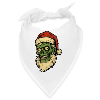 Weihnachtsmann-Zombie-Horror-Humor-Feiertag - Bandana - Weiß - Vorne