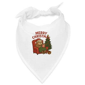 Gemütliches Weihnachtsfauli im Sessel - Bandana - Weiß - Vorne