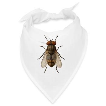 Hyperrealistisches Fliegen-Anatomie-T-Shirt - Bandana - Weiß - Vorne