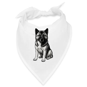 American Akita Holly - Bandana - Weiß - Vorne
