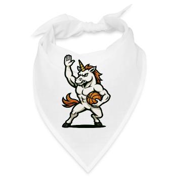 Basketball-Einhorn-Krieger - Bandana - Weiß - Vorne