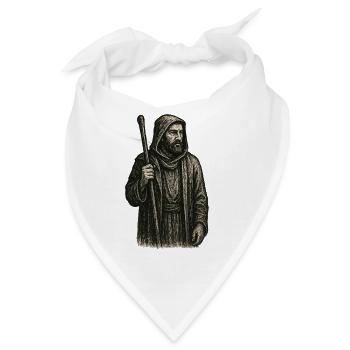 Mystischer Hirte – Dunkle Vintage Illustration - Bandana - Weiß - Vorne