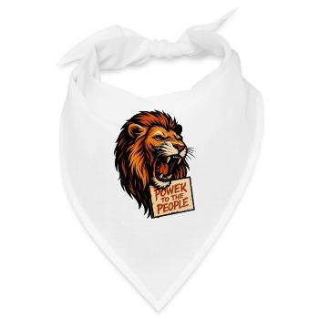 Löwenkraft Plakat Slogan - Bandana - Weiß - Vorne