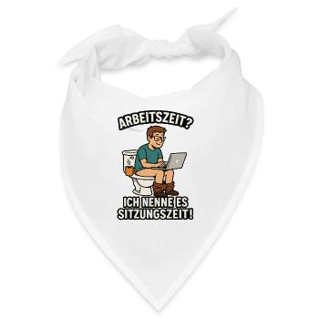 Sitzungszeit am Laptop - Bandana - Weiß - Vorne