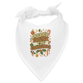 Merry Drunk I'm Christmas - Bandana - Weiß - Vorne