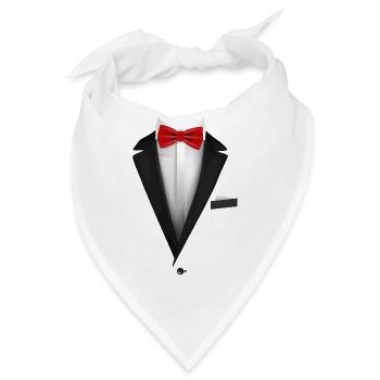 Smoking-Fliege Hochzeitsfest - Bandana - Weiß - Vorne